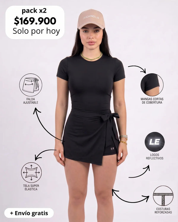 ENTERIZO VESTIDO ESSENTIALS CON MANGAS | LUSIAN REF.1169