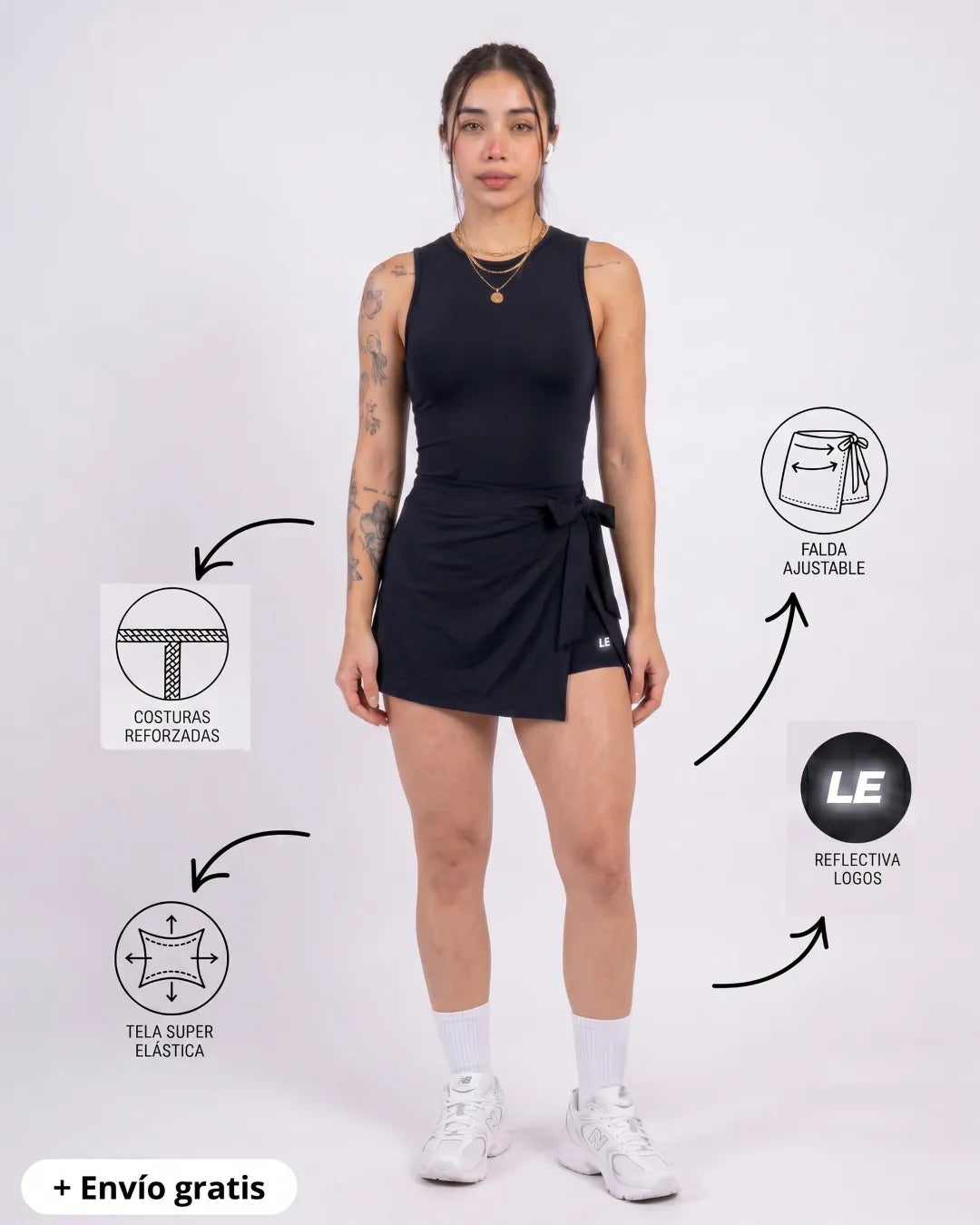 VESTIDO ENTERIZO ESSENTIALS SIN MANGAS T.T | LUSIAN
