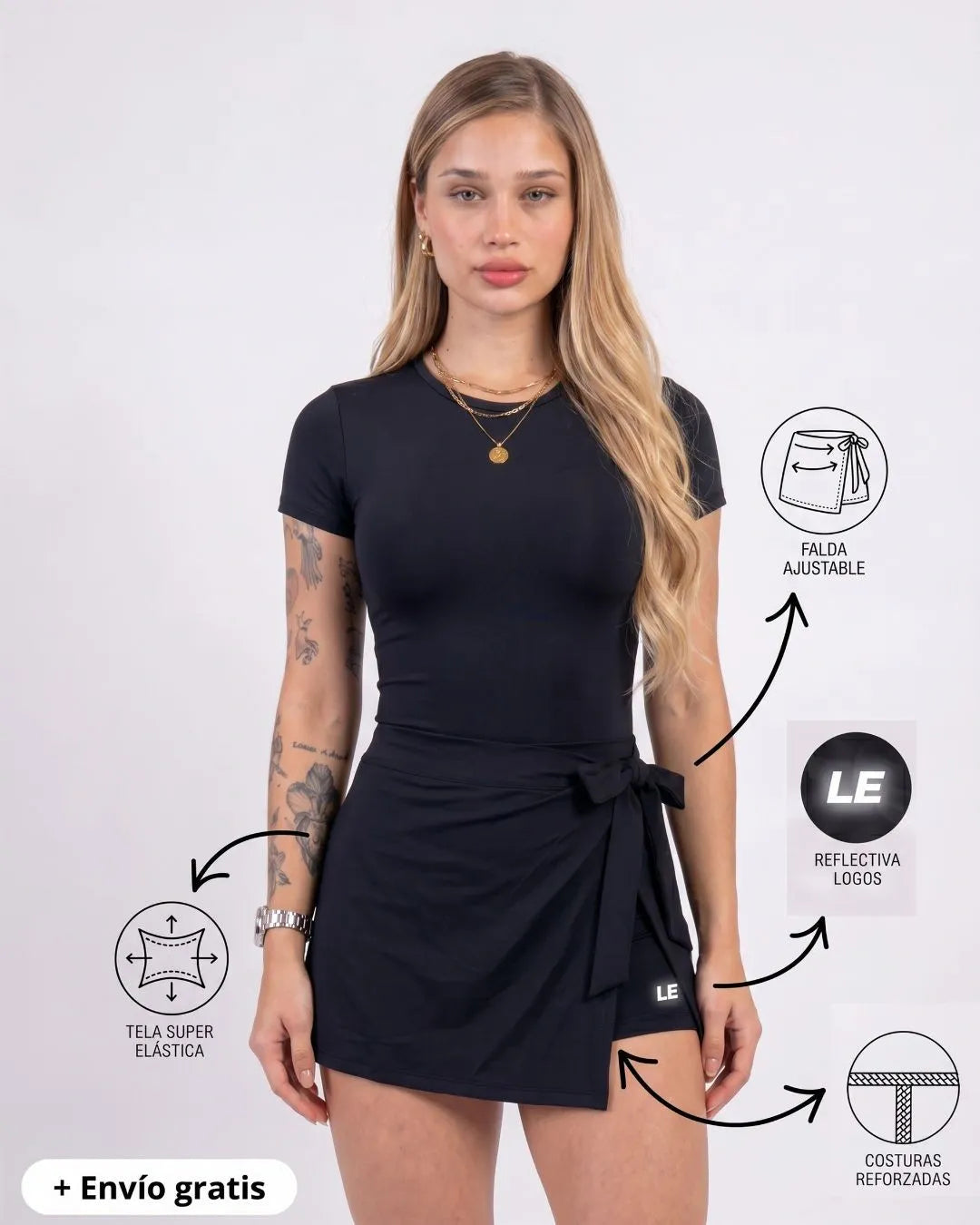 VESTIDO ESSENTIALS CON MANGAS T.T | LUSIAN