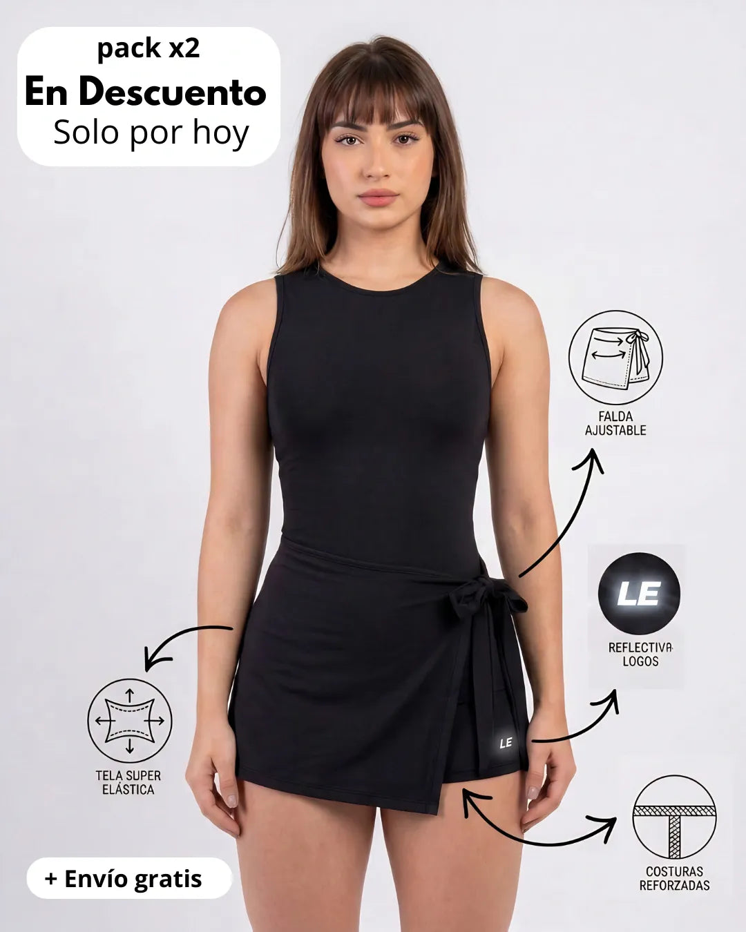 ENTERIZO VESTIDO ESSENTIALS SIN MANGAS | T.T LUSIAN REF.1167