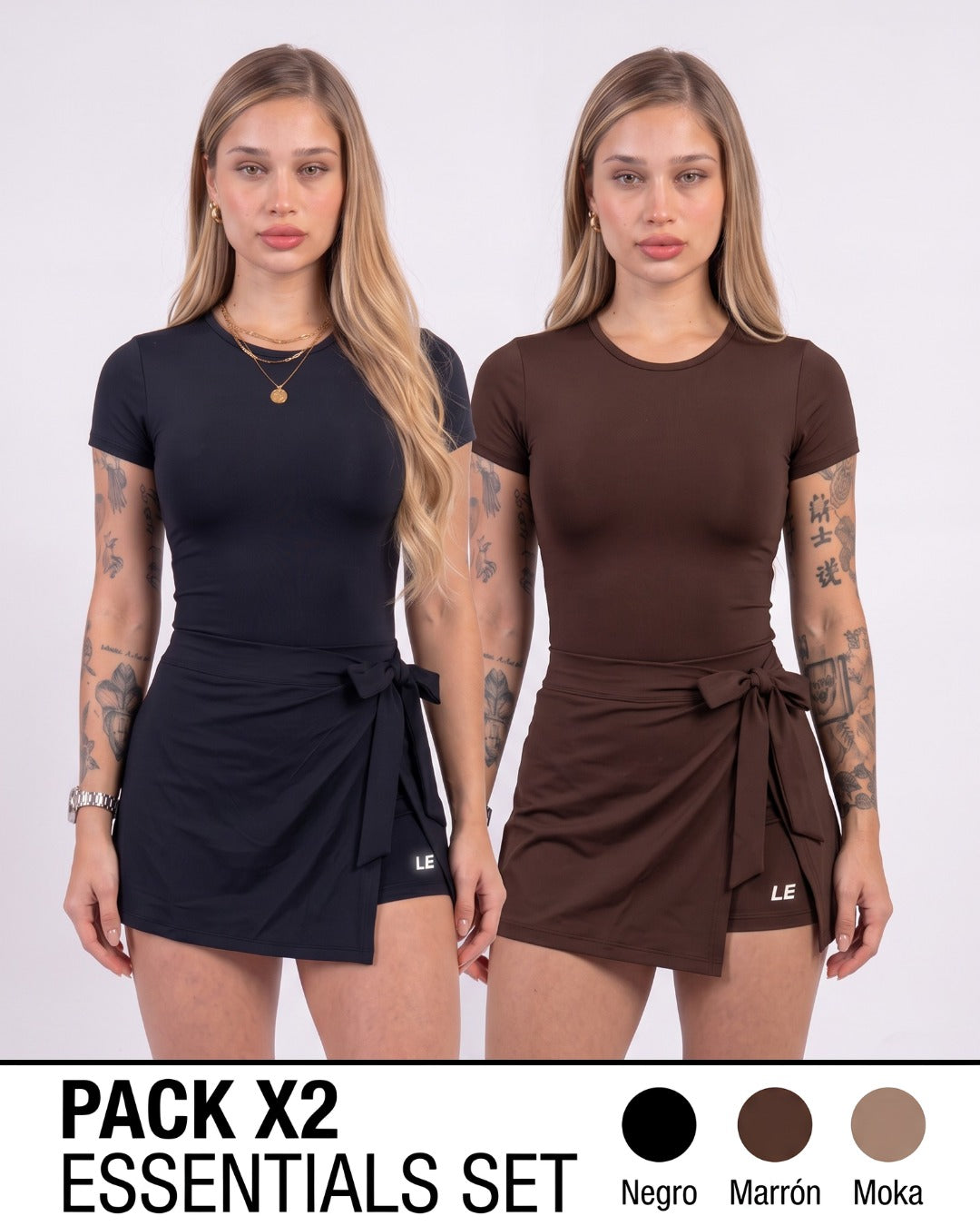 ENTERIZO VESTIDO ESSENTIALS CON MANGAS | LUSIAN REF.1169