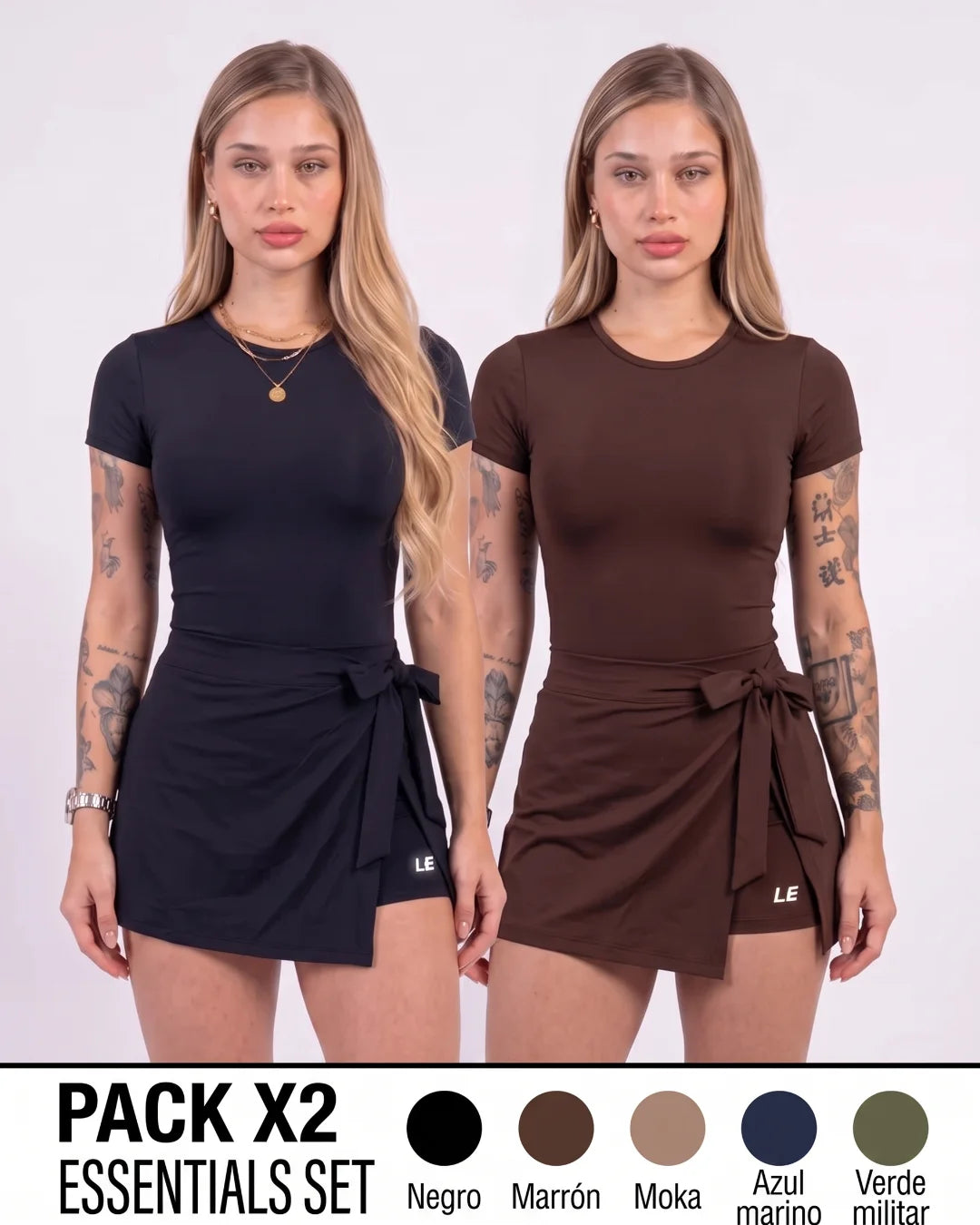 ENTERIZO VESTIDO ESSENTIALS CON MANGAS | LUSIAN REF.1169